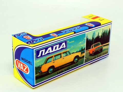 Box VAZ-2101 2102 Lada 1:43 Made in USSR reprint Agat Tantal