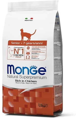 Monge Cat Senior корм для пожилых кошек 1,5 кг