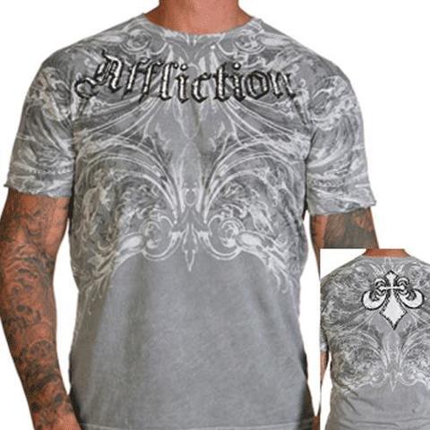 Affliction | Футболка мужская Raw Tee A420 перед и спина