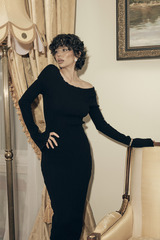 Платье трикотажное полоска