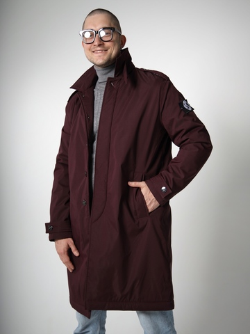 Тренч утепленный с меховым подкладом