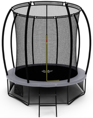 Батут Триумф Норд Премиальный 305 см двухцветный серый/оранжевый с лестницей