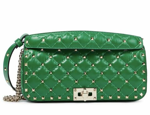 Сумка Valentino Rockstud Spike зеленый