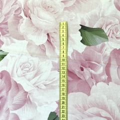 Ткань шелк матовый  с эластаном розовыми розами 1099