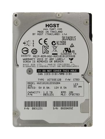 Жесткий диск HGST Ultrastar C10K1800 1.2TB 2.5 SAS, HUC101812CS4204