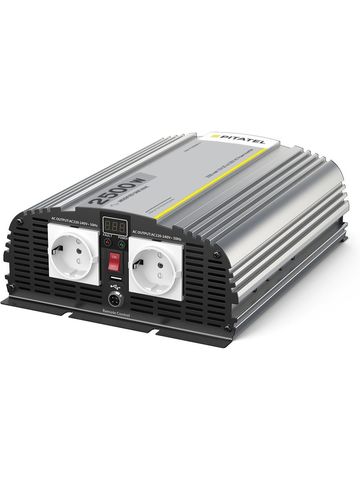 Инвертор Pitatel KV-M2500DRU.12 (12V\220V, модифицированный синус, 2500W)