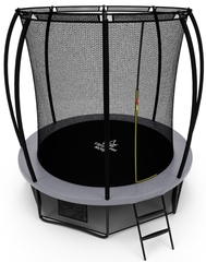 Батут Триумф Норд Премиальный 305 см двухцветный серый/оранжевый с лестницей