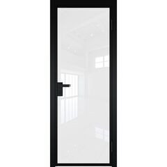 Алюминиевая дверь 1AG чёрная матовая RAL9005 остеклённая