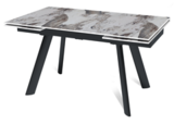 Стол "СТОУН" 140-220, керамика Pandora глянцевый , опоры черный муар