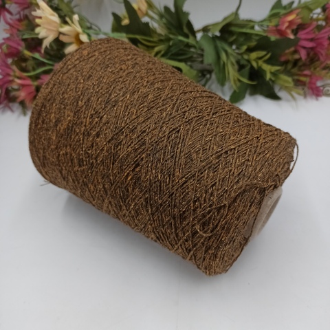 Буретный шелк Indian Bourette Tweed 533м/100гр Охра 04