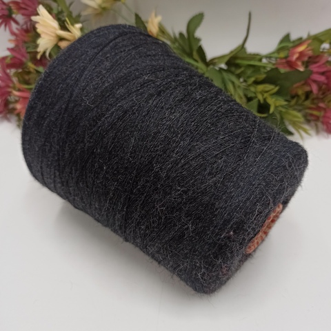 100% шерсть Transilana Navy 2400м/100гр 568гр Черный с проседью