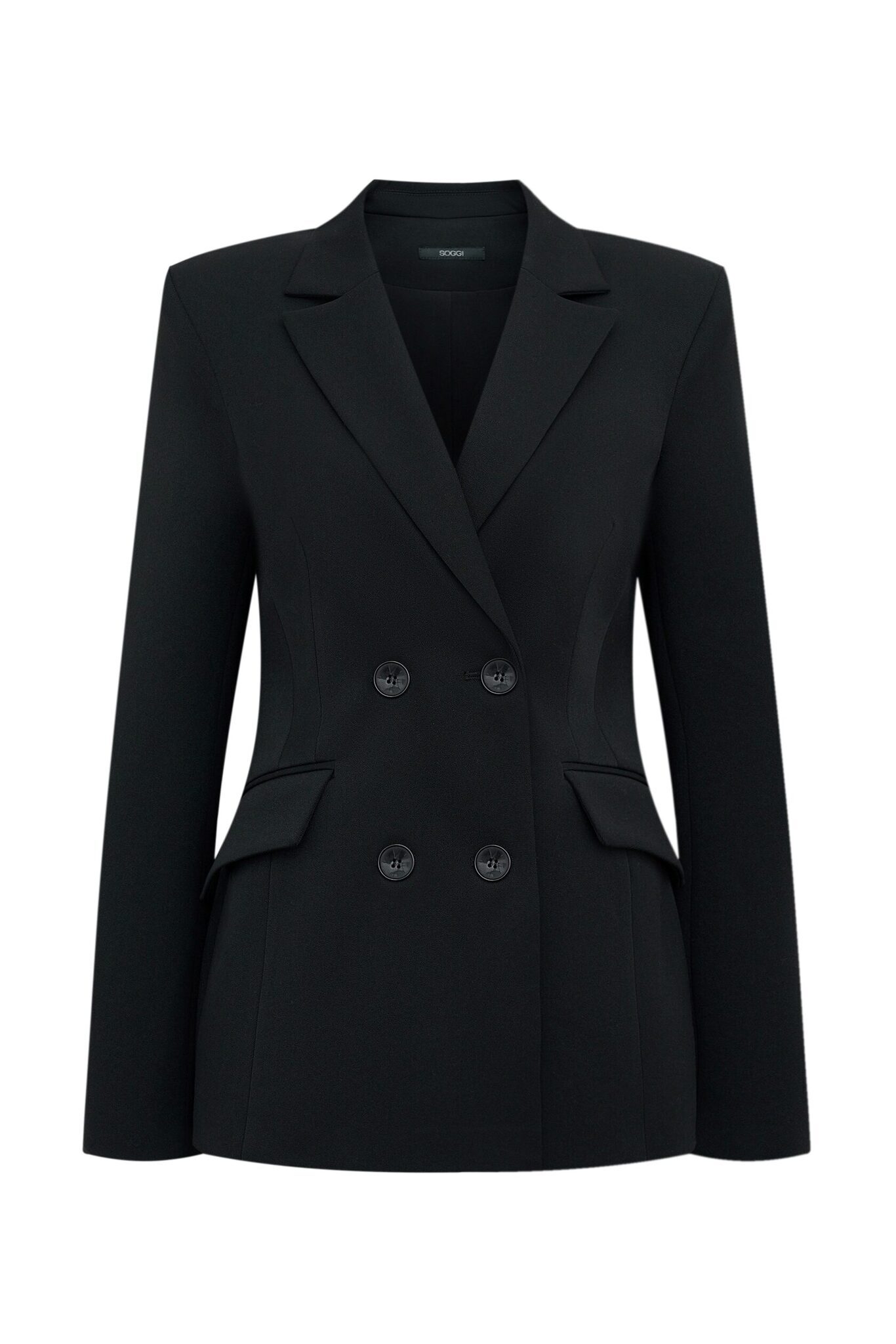 Жакет с объёмными плечами