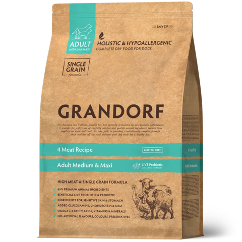 GRANDORF 4 вида мяса Для средних и крупных пород