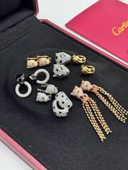 Серьги PANTHERE VGold с подвесками из цепочек в стиле CARTIER