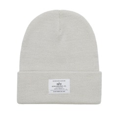 Шапка Alpha Industries Essential Beanie Dune White (Бело-серый)