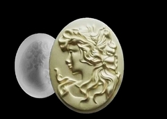 Силиконовый молд Камея Девушка № 21