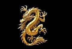 Силиконовый молд № 0282 Китайский дракон -левый