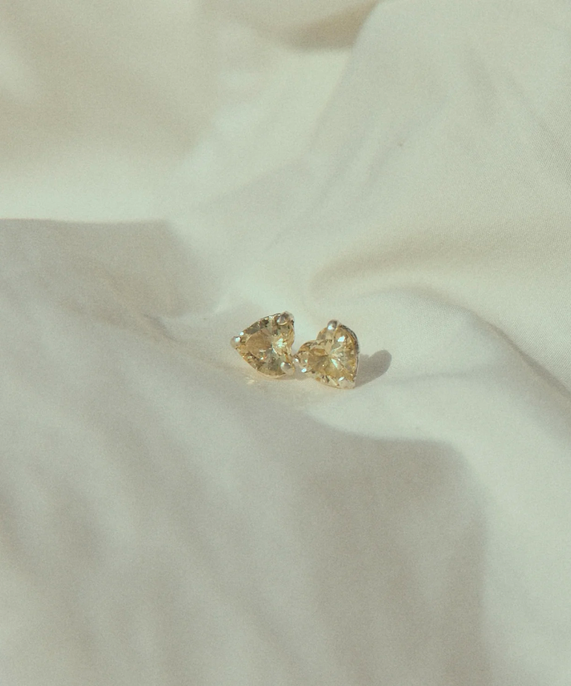 СЕРЬГИ СЕРДЦА / ЖЕЛТЫЕ