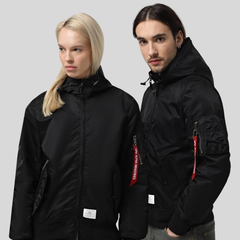 Бомбер Alpha Industries L-2B Hooded Gen II Black (Черный)