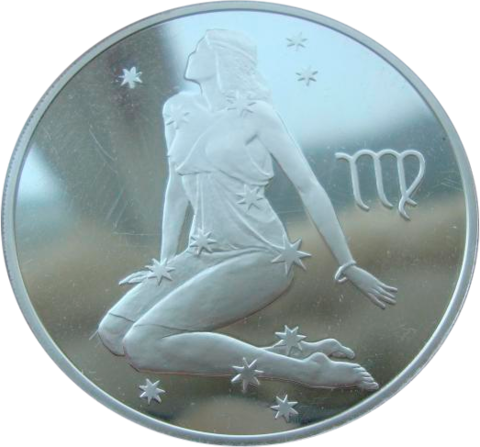 3 рубля 2003 Дева Знаки зодиака СЕРЕБРО