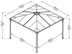 Открытая беседка GAZEBO PALERMO 3600
