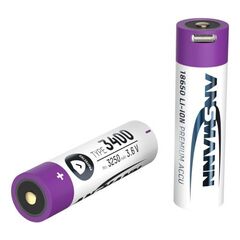 Аккумулятор 18650 LI-ION ANSMANN 3.6V, 3400mAh с разъемом USB