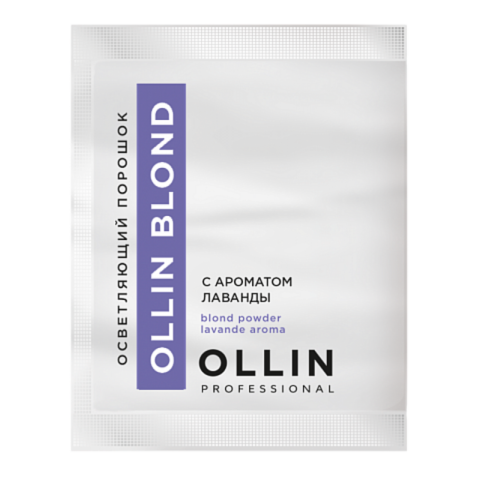 OLLIN blond осветляющий порошок с ароматом лаванды 30г саше/ blond powder aroma lavande