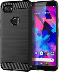 Чехол на Google Pixel 3a цвет Black (черный), серия Carbon от Caseport