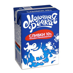 Сливки Молочная Речка стерилизованные 10% 200 г