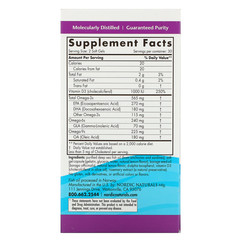Nordic Naturals, Комплекс Омега-D3, лимон, 1000 мг, 60 мягких таблеток