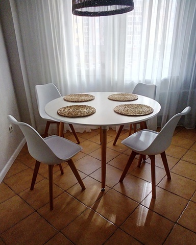 Кухонный интерьерный круглый обеденный стол Oslo Round MDF (D110/120см)