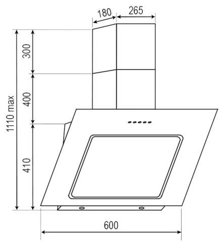 RAINFORD RCH-3623 Black glass