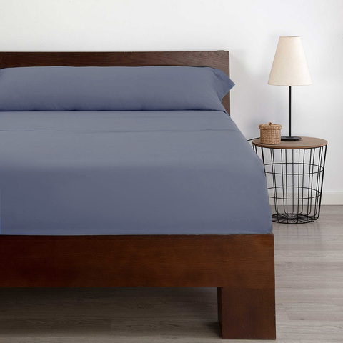 Постельное белье 2 спальное евро Kamasana Saten Blue голубое