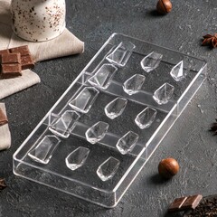 Форма для конфет поликарбонат «Драгоценные камни», 3316,2 см, 16 ячеек