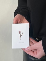 Открытка 7,5*10см -  тюльпан