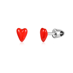 Серьги Love in red
