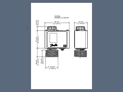 Термостат регулируемый KP68 Danfoss 060L111166