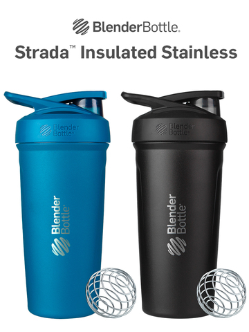 Картинка шейкер Blender Bottle Strada Stainless 709мл Black - 8