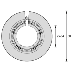 Обвод универсальный для труб Идеал 25-34 мм 001 Белый (во флоупаке)