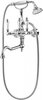 Cezares DIAMOND-VDF-01-Sw-N DIAMOND-VDF-01-Sw-N Смеситель для ванны с ручным душем с поворотным изливом, исполнение хром, ручки Swarovski Nero