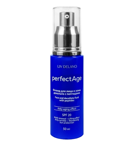 PERFECT AGE Флюид для лица и зоны декольте с пептидами, 50 мл