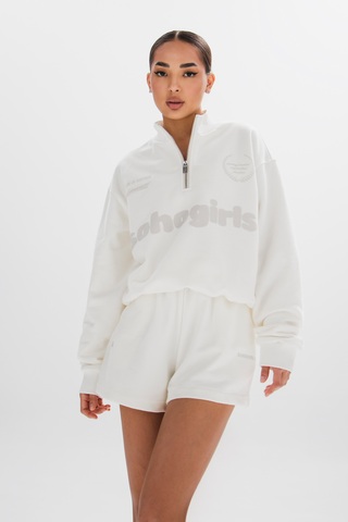 Свитшот ZIPPER BLAZON CREAM