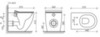 Напольный пристенный унитаз-соло Metropol Rimless, глубокий смыв, горизонтальный (универсальный) выпуск, с крепежом, ультра тонким сидением с функцией плавного закрытия, дюропласт Ceramica Nova CN4004