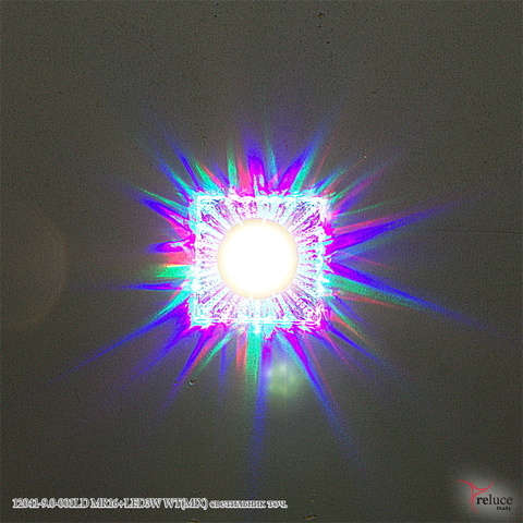 Светильник точечный встраиваемый 12041-9.0-001LD MR16+LED3W WT(MIX) Хром по кругу Многоцветное свечение
