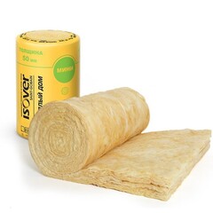 ИЗОВЕР Утеплитель Рулон Теплый Дом ТВИН мини (610х8200м) 50мм/2шт/10кв.м./0,5м3, плотность 11 кг/1 м³