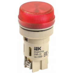 Лампа сигнальная ENR 22 240В красный неон ИЭК  BLS40-ENR-K04