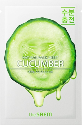 The Saem Маска тканевая с экстрактом огурца Natural Cucumber Mask Sheet 21 мл