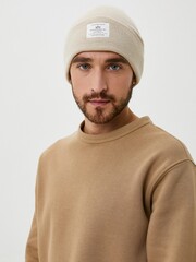 Шапка Alpha Industries Essential Beanie Limestone (Бежевая)