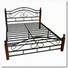 Кровать АТ-803 200x160 (Double Bed) Черный/Красный дуб