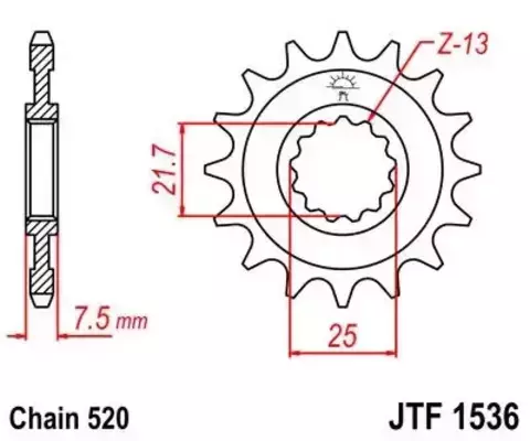 Звезда ведущая JTF1536 14